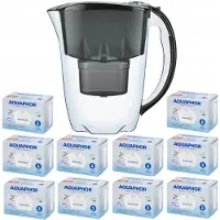 AQUAPHOR 10 x Maxfor Plus Filterkartuschen für Amathyst-Kanne, schwarz, gratis