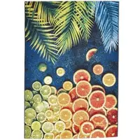 Sansibar Teppich "Rantum Beach 004", bunt (multi), B:130cm H:5mm L:190cm, Polypropylen, Teppiche, Teppich, Flachgewebe, modernes Sommer Design, In- und Outdoor geeignet