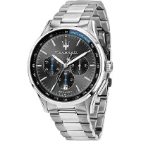 Maserati Sorpasso Herrenuhr Chronograph 42mm Silber
