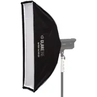 GlareOne Softbox PRO 25 x 100cm mit Wabengitter SOFTPRO25X100