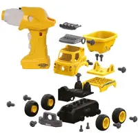 Jamara RC-Bagger "First RC - Muldenkipper", gelb, Fernlenkfahrzeuge, KinderB:12cm H:10cm, Kunststoff, RC-Bagger, mit Akkuschrauber, B:12cm H:10cm