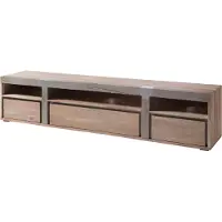 MASSIVMOEBEL24.DE MASSIVMOEBEL24 TV-Board Akazie 250x48x55 beige lackiert Amsterdam #127