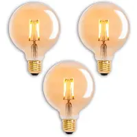 Näve LED-Globelampe E27 4,1W 310lm warmweiß gold 3erSet