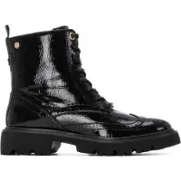 Carmela Damen 162593 Stiefelette im Militärstil, Schwarz, 40 EU