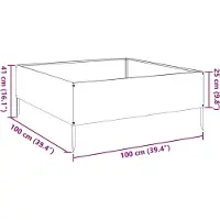 vidaXL Hochbeet Olivgrün 100x100x41 cm Stahl
