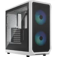Fractal Design Focus 2, Midi Tower, PC, Weiß, ATX, micro ATX, Mini-ITX, Stahl, Gehärtetes Glas, Gaming