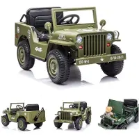 Es-toys Kinder Elektrofahrzeug Offroad Militär, Allradantrieb, EVA-Reifen, MP3