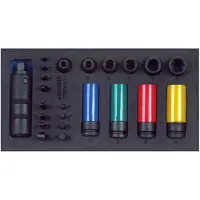 Gedore 1500 CT1-K 1900 Schraubenlöser-Sortiment 1/2" in Check-Tool-Modul, 2309092