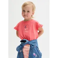 Marc O'Polo T-Shirt , Mädchen, Gr. 104/110, pink (coral), Jersey, Obermaterial: 100% Baumwolle, normal normal, Rundhals, Shirts T-Shirt, für Mädchen bis Größe 134