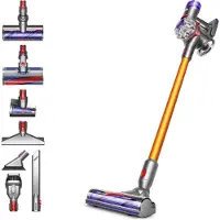 Dyson V8 Absolute, 2-in-1-Stabstaubsauger, Beutellos, Silber, Gelb, Trocken, Zyklonal, Teppich, Harter Boden