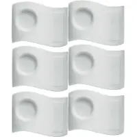 Villeroy & Boch Untertasse "Kaffee Unterteller NewWave 20 x 14 cm 6er Set weiß", weiß, Speiseteller, Untertasse