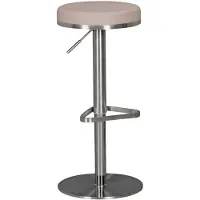 Wohnling Durable M7 Barhocker Edelstahl taupe Barstuhl modern Hocker