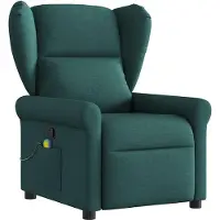 vidaXL Massagesessel Dunkelgrün Stoff