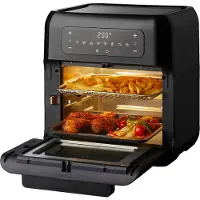 Tomado TAF1201B Airfryer-Ofen 12 Liter - mit Drehspieß - 8 Programme