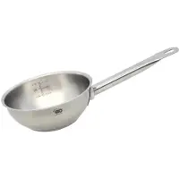 Elo Profi Cuisine Sauteuse ohne Deckel 24 cm, Pfanne aus rostfreiem Edelstahl geeignet für alle Herdarten, Durchmesser: 24 cm