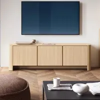 Ravio Abgerundetes TV-Board AURA RTV3D Eiche Vicenza Fernsehtisch Lowboard Japandi
