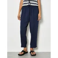 Apricot Leinenhose "Jogginghose aus Leinen" mit Ziernaht-Einsätzen