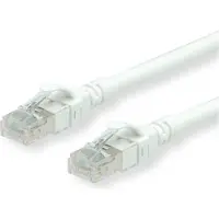 Roline Patchkabel Cat.6A S/FTP (PiMF), Component Level, LSOH, weiß, 0,3 m