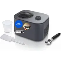 Medion MD100116 Kompressor-Eiscrememaschine – 1 L, Macht Eiscreme, Joghurt &amp; Slush, Keine Vorabkühlung erforderlich, 100 W, Grau