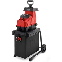 Scheppach Elektro Gartenhäcksler GS70 - 230V 2800W | max. Ø 42 mm Aststärke | 8x Messerwalzen | Leisehäcksler inkl. 56L Fangbox