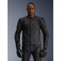 Alpinestars Dusk Airflow perforierte Motorrad Lederjacke, schwarz, 56