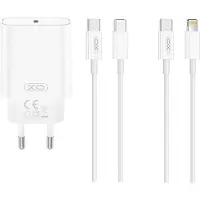 XO Wandladegerät CE32 PD 20W 1x USB-C weiß + USB-C - USB-C Kabel