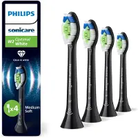 Philips Optimal White HX6064/88 Bürstenköpfe (4er-Pack), 4 Stück(e), Schwarz, 3 Monat( e), Medium, 62000 Bewegungen pro Minute,