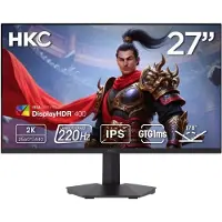 HKC Gaming-Monitor G27H2DPro, 27 Zoll, QHD-Auflösung, IPS-Panel, 200 Hz, 1 ms Reaktionszeit, HDMI, DisplayPort, VESA-kompatibel, Schwarz
