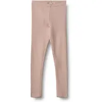 Wheat Leggings "Rib Jersey Leggings Jules", Mädchen, Gr. 110, N-Gr, rosa (rose powder), Jersey, Obermaterial: 96% Baumwolle, 4% Elasthan, unifarben, figurbetont knöchellang, Hosen Leggings