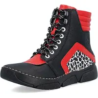 Rieker Sneakerboots , Damen, Gr. 42, wärmend, schwarz, kombiniert, Lederimitat, Schuhe Sneakerboots, Schnürboots, Schnürstiefelette mit zusätzlichem Innenreißverschluss
