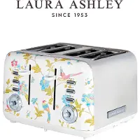 Laura Ashley - Küchengeräte - 4-Scheiben Toaster Elveden Weiß von VQ