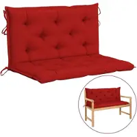 vidaXL Gartenbank-Auflage Rot 100x(50+50)x7 cm Oxford-Gewebe