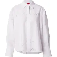 HUGO für Damen. 50562585 Bluse Echinacea Druck weiß (42), Lässig, Viskose, Langarm