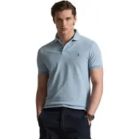 Ralph Lauren für Herren. 710970582001 Polo aus Piqué Custom Slim Fit indigoblau (L), Lässig, Baumwolle, Kurzarm