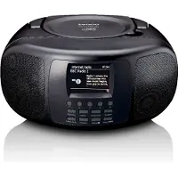 Lenco SCD-6000BK Tragbares Internetradio DAB+/FM 2,4 Zoll Farbdisplay Schwarz