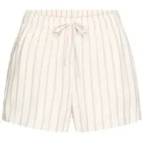 LASCANA Pyjamashorts , Damen, Gr. 36, N-Gr, blau (ecru gestreift), Web, Obermaterial: 100% Viskose, gestreift, bequem kurz, Hosen Pyjamashorts, mit kleinen Schlitzen am Saum, Topseller