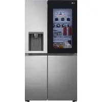 LG InstaView GSXV80PZLE, Freistehend, Amerikanische Tür, Silber, Inox Premium, Berührung, Kabellos, LED