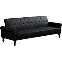 Dorel Home Schlafsofa "Tyne", schwarz, B:222cm H:82cm T:83cm, 100% polyurethan, Sofas, Schlafsofa