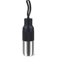EMSA Isolierflasche "beYou Flip", schwarz, H:26,4cm, Edelstahl, Polypropylen (PP), Silikon, Trinkflaschen, Isolierflasche, mit Flip-Verschluss und Trageband, 100% dicht, spülmaschinengeeignet