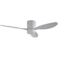 LUCANDE LED-Deckenventilator Kayu, weiß, DC, leise, Ø 132 cm
