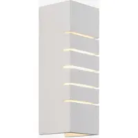 Nordlux Wandleuchte Lancio Square aus Gips, mit Stecker, weiß
