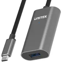 UNITEK U304A, 5 m, USB C, USB A, USB 3.2 Gen 1 (3.1 Gen 1), 5 Gbit/s, Grau
