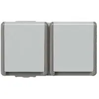 Siemens 5UB4725 DELTA fläche IP44 AP SCHUKO-Steckdose 2-fach waagerecht mit erh. Berührungsschutz