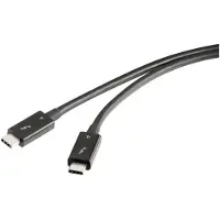 Renkforce Thunderbolt-Kabel Thunderbolt 4 Thunderbolt (USB-C) Stecker, Thunderbolt (USB-C) Stecker 0.80 m Schwarz