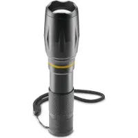 Hama LED Taschenlampe "LED-Taschenlampe, Batterien, Zoom, COB, Aluminium, 3 Modi", schwarz, Mobilleuchten, stromsparend, robust, LED Taschenlampe
