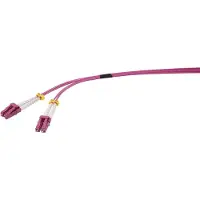Renkforce RF-4738838 Glasfaser LWL Anschlusskabel 2.00 m Purpur-Rot [1x LC-Stecker - 1x LC-Stecker] 50/125 µ Multimode