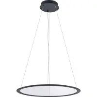 Deko-light LED-Hängelampe PANEL, schwarz, Ø 63 cm, Metall, CCT dim 50 W