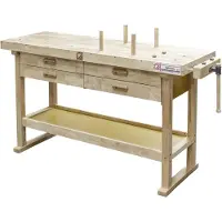 Holzmann Hobelbank WB162L inkl. 4 Bankhaken und Haltestäbe