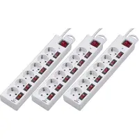 Renkforce RF-3187664 Überspannungsschutz-Steckdosenleiste Weiß 3 St.