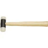 Bahco Gummihammer mit Nylonköpfen und Holzstiel 1.05 kg